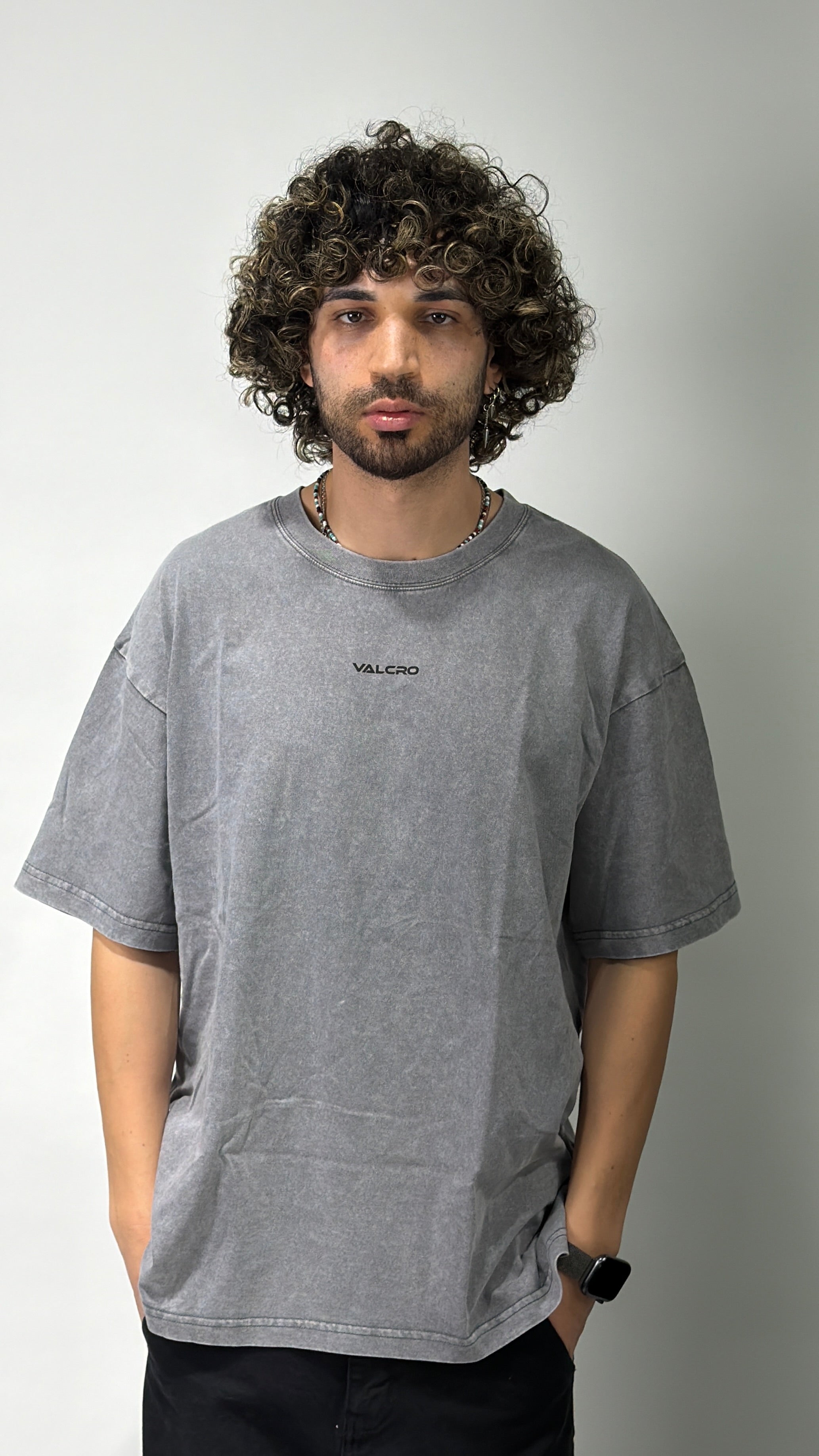 Valcro Washed Tshirts Gray