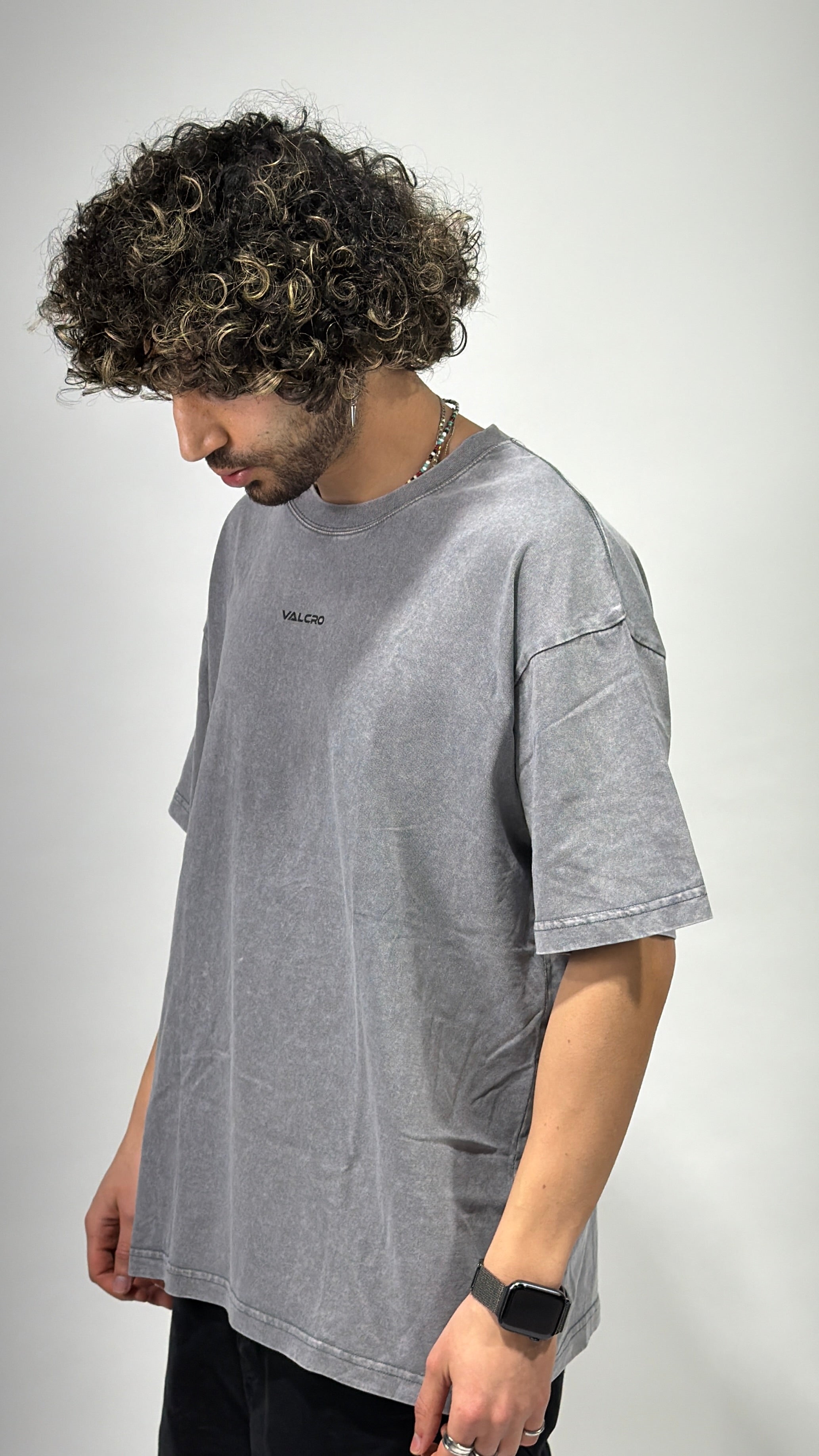 Valcro Washed Tshirts Gray